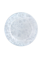 CHARGER PLATE FLORA WHITE