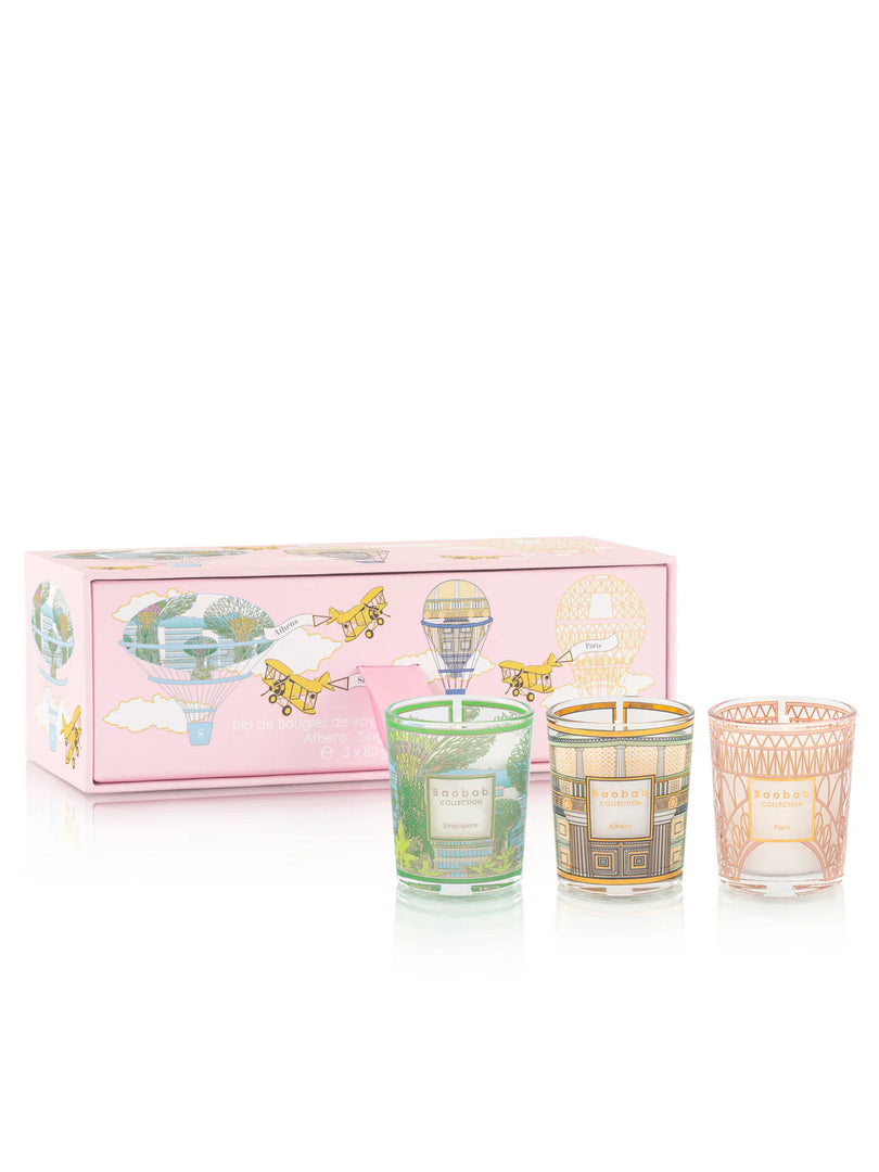 Trio Travel Candles Singapore - Athens - Paris