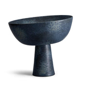 TERRA BOWL ON STAND AGED IRON