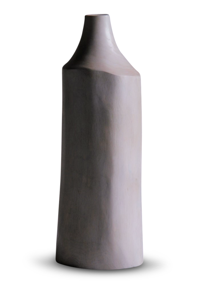 Wooden Vase Bleached Large